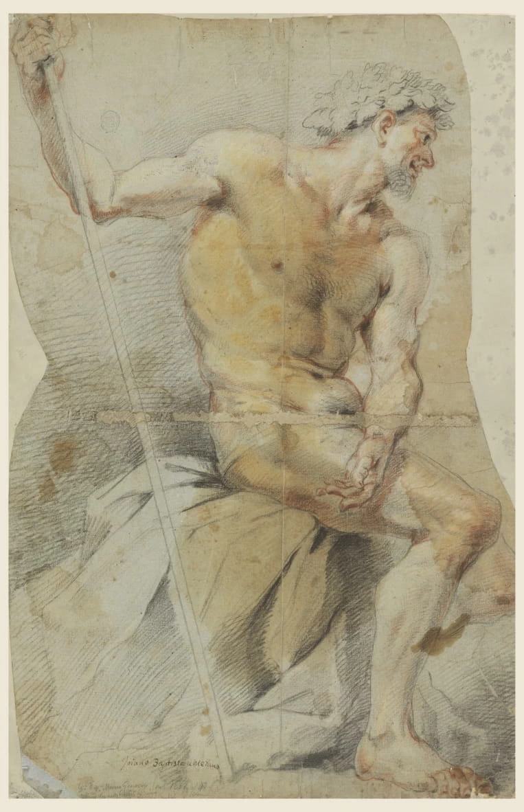 Studio di un anziano nudo - Smithsonian Institution, Gift of Mary A. Peoli